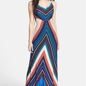 NWOT. Felicity and Coco striped maxi halter dress.